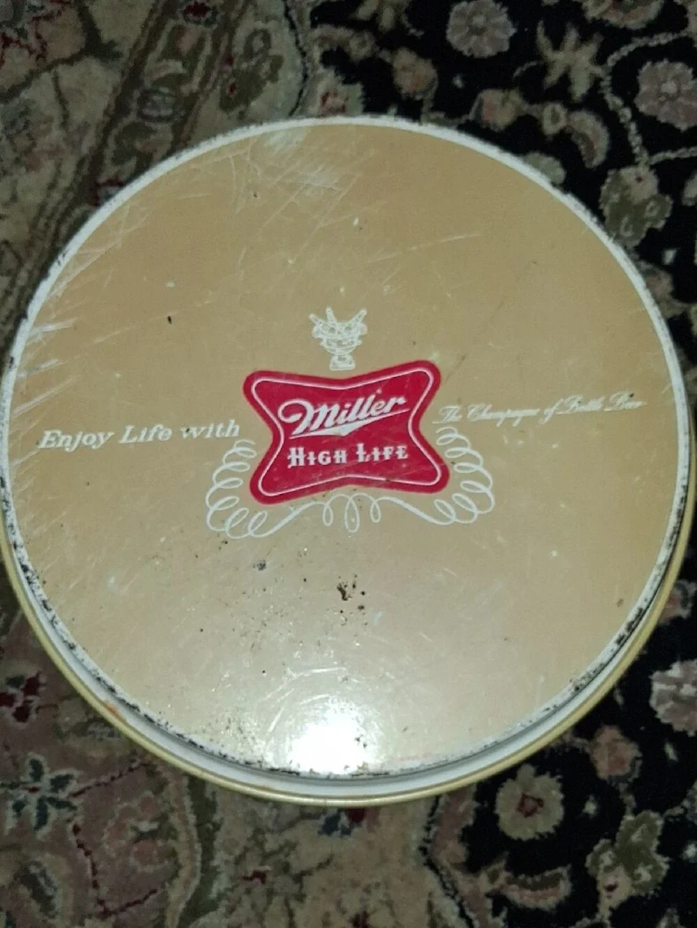 Miller High Life Gold & White Serving Tray